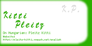kitti pleitz business card